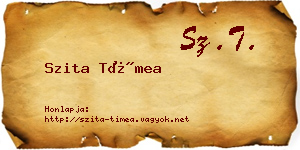 Szita Tímea névjegykártya