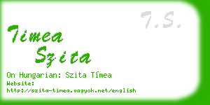 timea szita business card