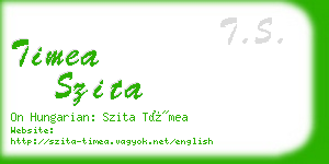 timea szita business card
